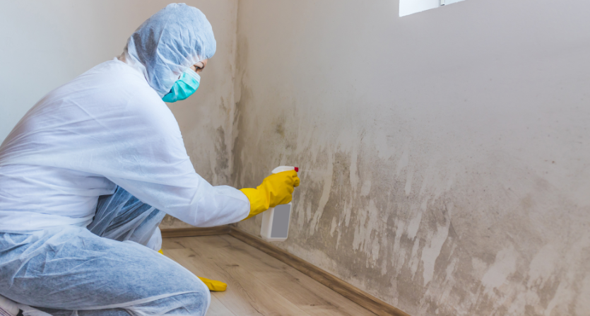 People must take protective measures before they begin cleaning work.