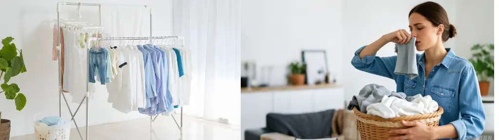 Woman discovers her clothes smell musty